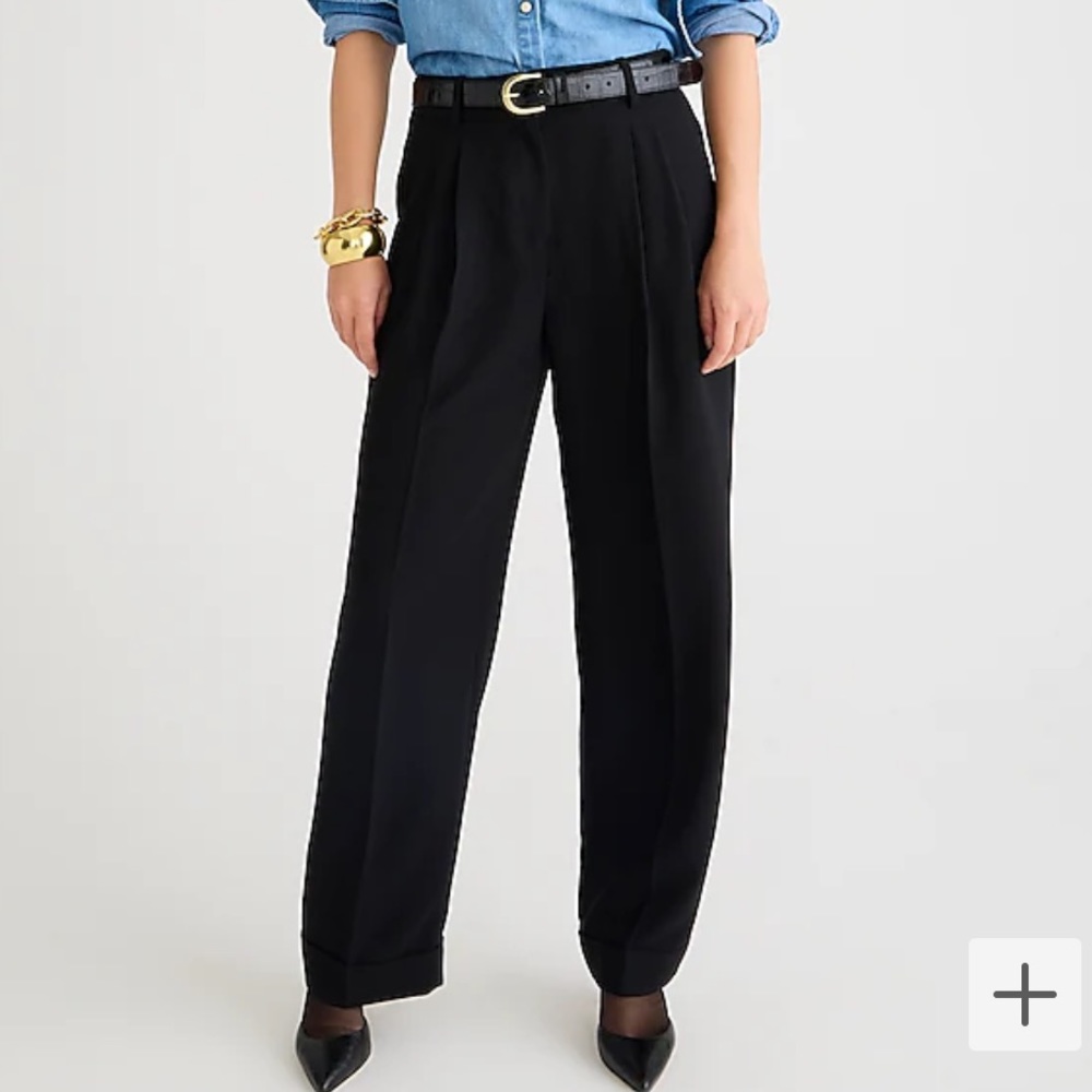 JCrew Wide-leg essential pant in city crepe Size 2